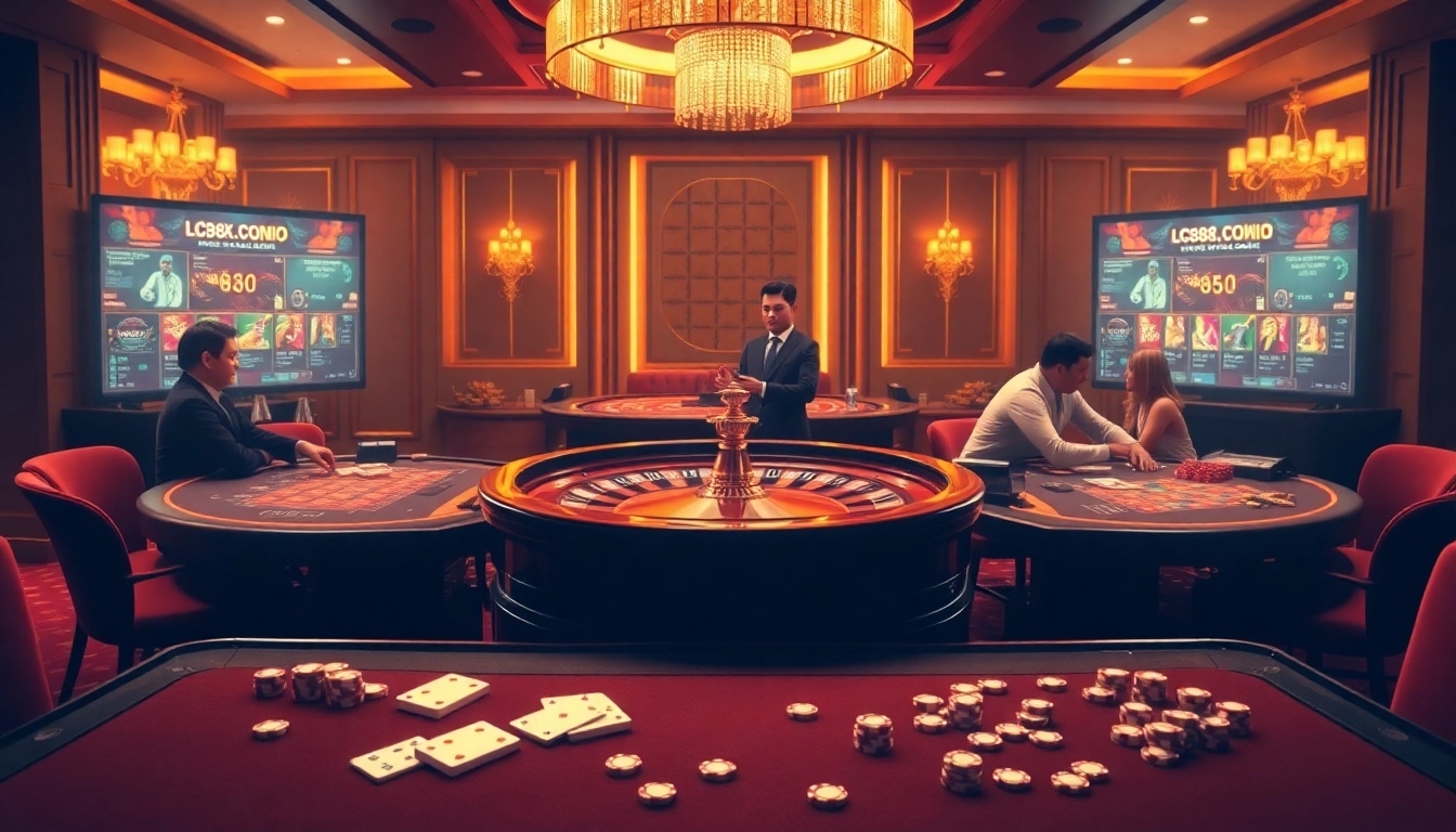 Experience thrilling gaming at lc88.com with engaging casino tables and vibrant online activities.