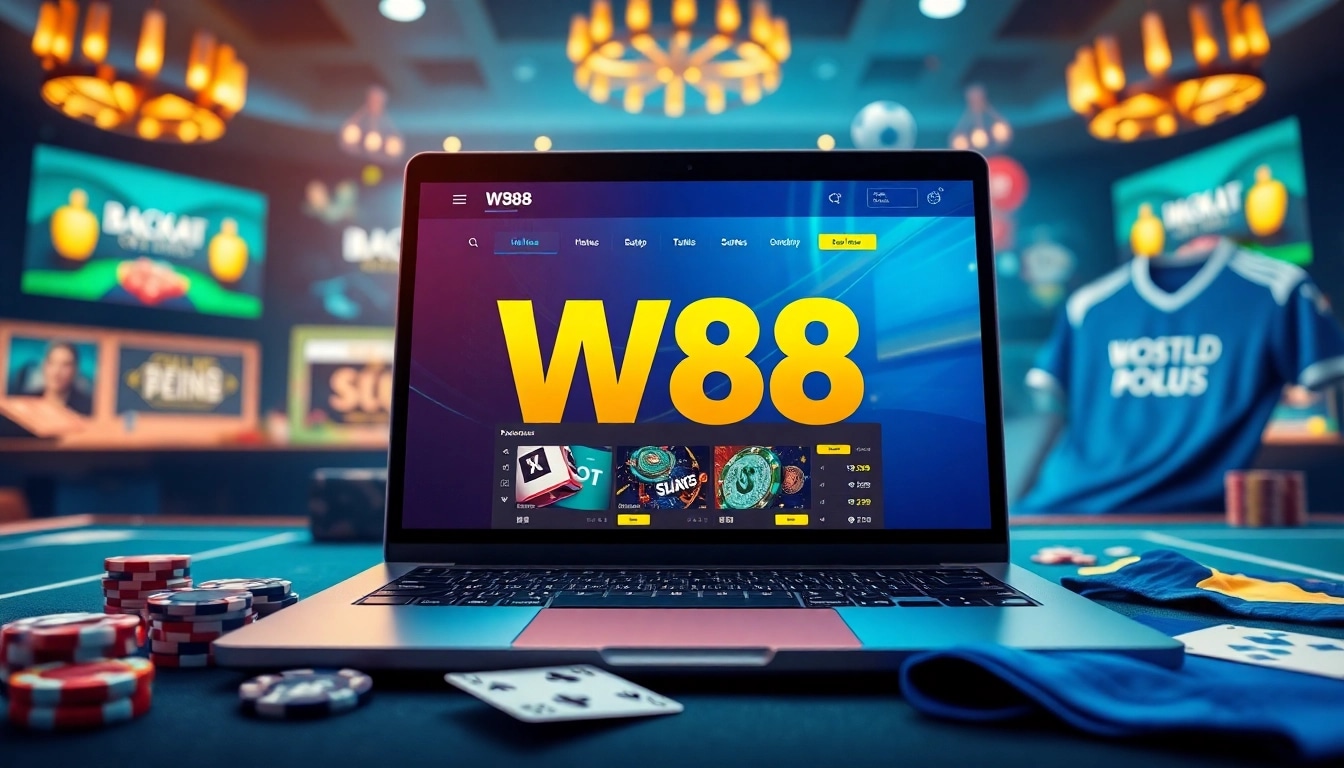 Exciting online betting scene showcasing W88.nyc's user-friendly interface with games like Baccarat and Blackjack.