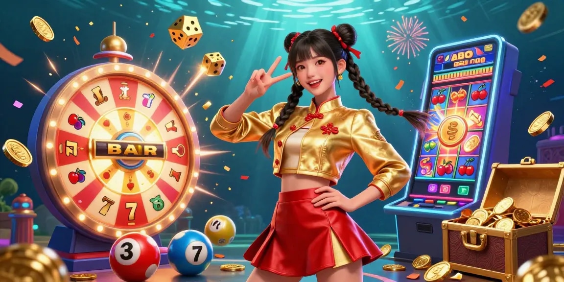 Experience the thrill of the 789 club with a colorful casino illustration showcasing vibrant games and jackpots.