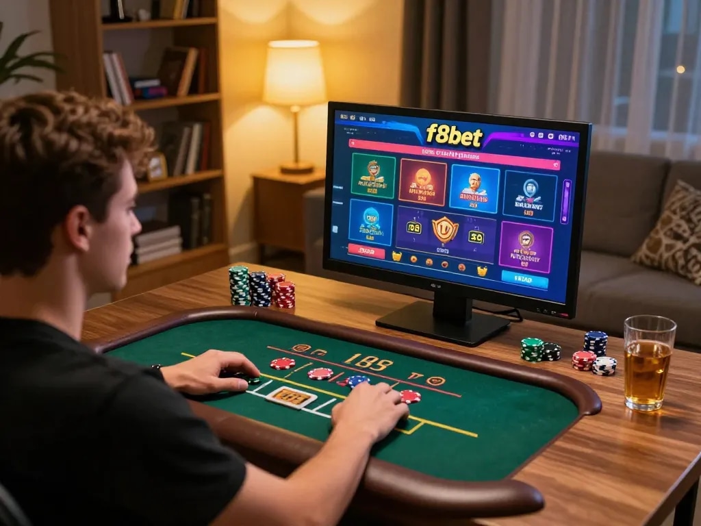 Engage in exciting gameplay on f8bet's live dealer games from the comfort of home