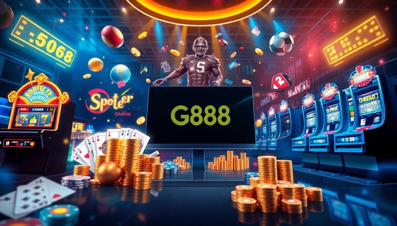 Exciting online gaming showcase at https://g88.de.com/, featuring card games, slots, and sports betting.