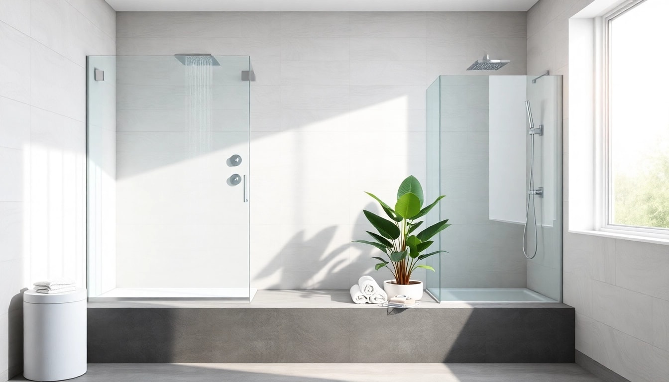 Experience elegant showers with a luxurious bathroom featuring modern fixtures and a fresh atmosphere.