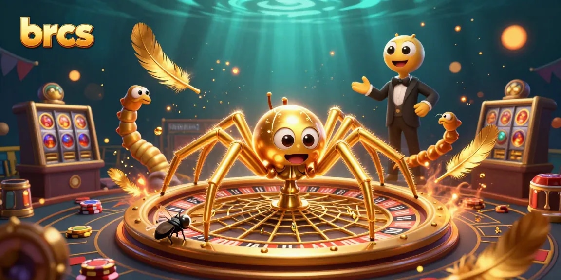 Experience the thrill of brcs at a vibrant 3D casino with golden spider and unique betting action.
