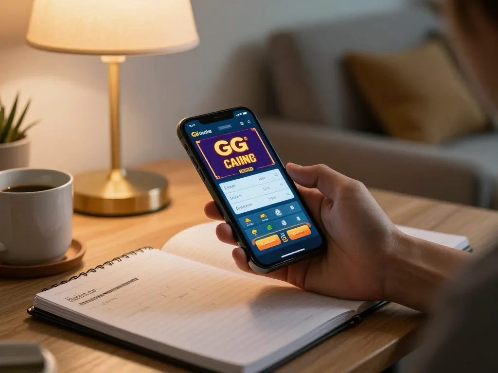 Engaging in online gaming with the GG 88 app while managing betting strategies in a cozy setting
