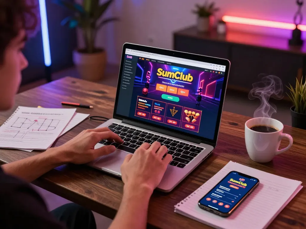 Player engaging with SumClub online casino, showcasing betting interface and strategic notes during gameplay.