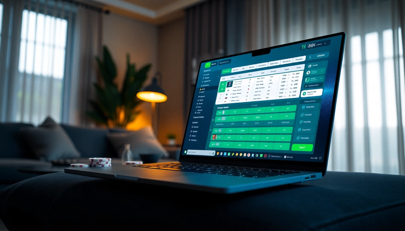 Engaging online betting interface on tk88win.live in a cozy living room.