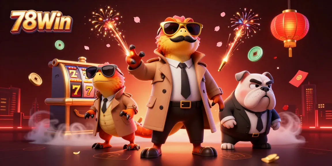 Engage with exciting games at 78Win casino, featuring raptors in disguise and vibrant gambling elements.