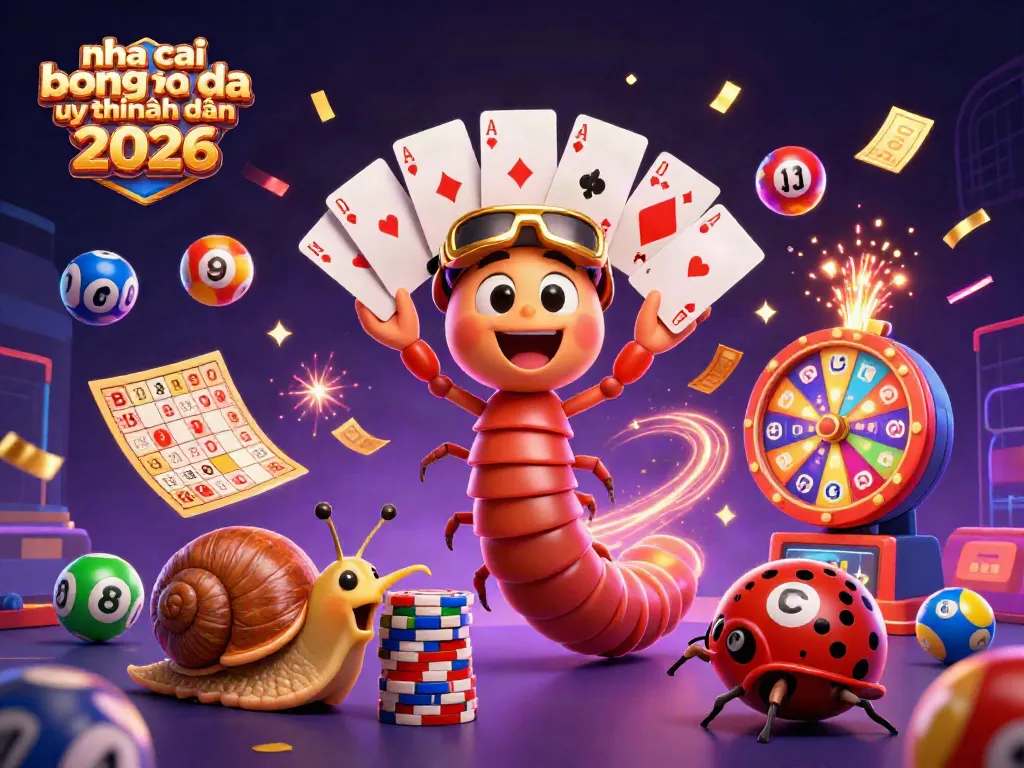 Engaging portrayal of nha cai bong da uy tin hàng đầu 2026 with vibrant 3D casino elements, showcasing dynamic dealer actions.