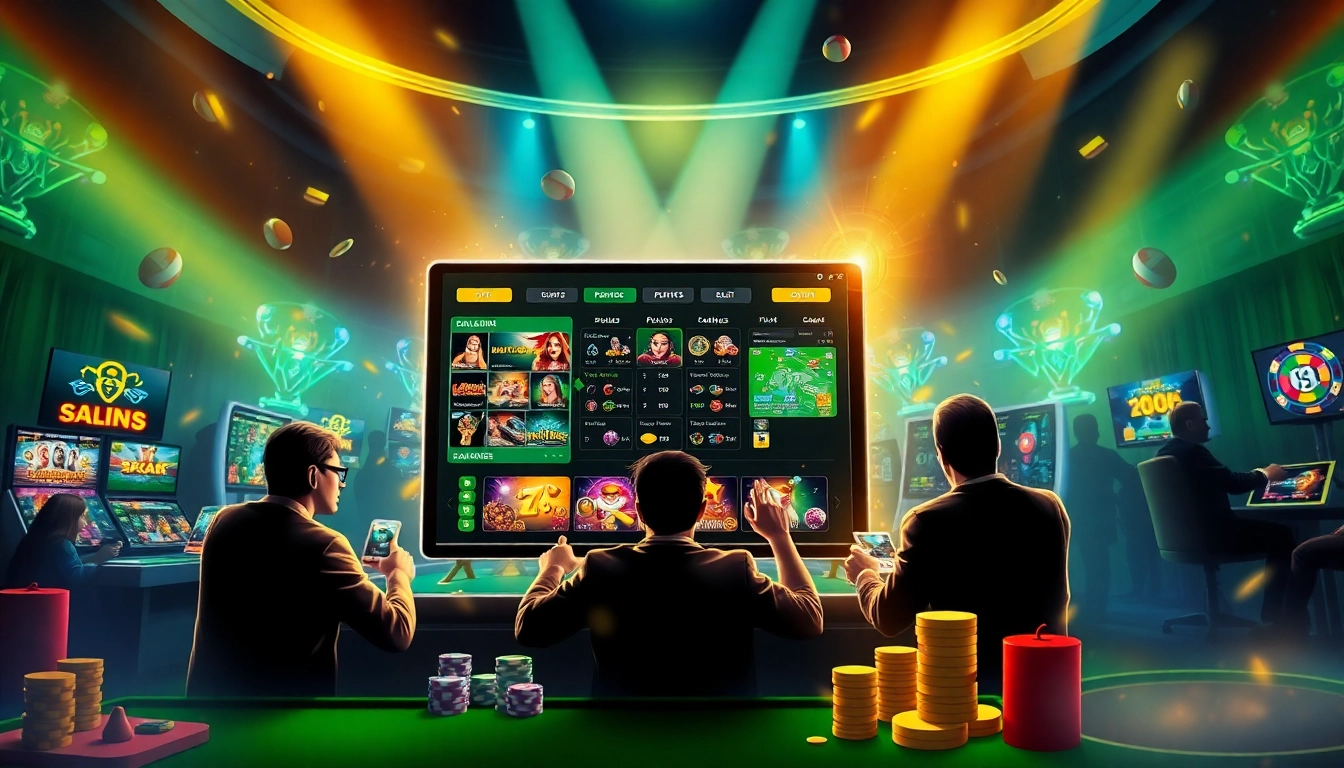 Experience the thrill of online gaming at ev88win.live with vibrant casino scenes and sports betting excitement.