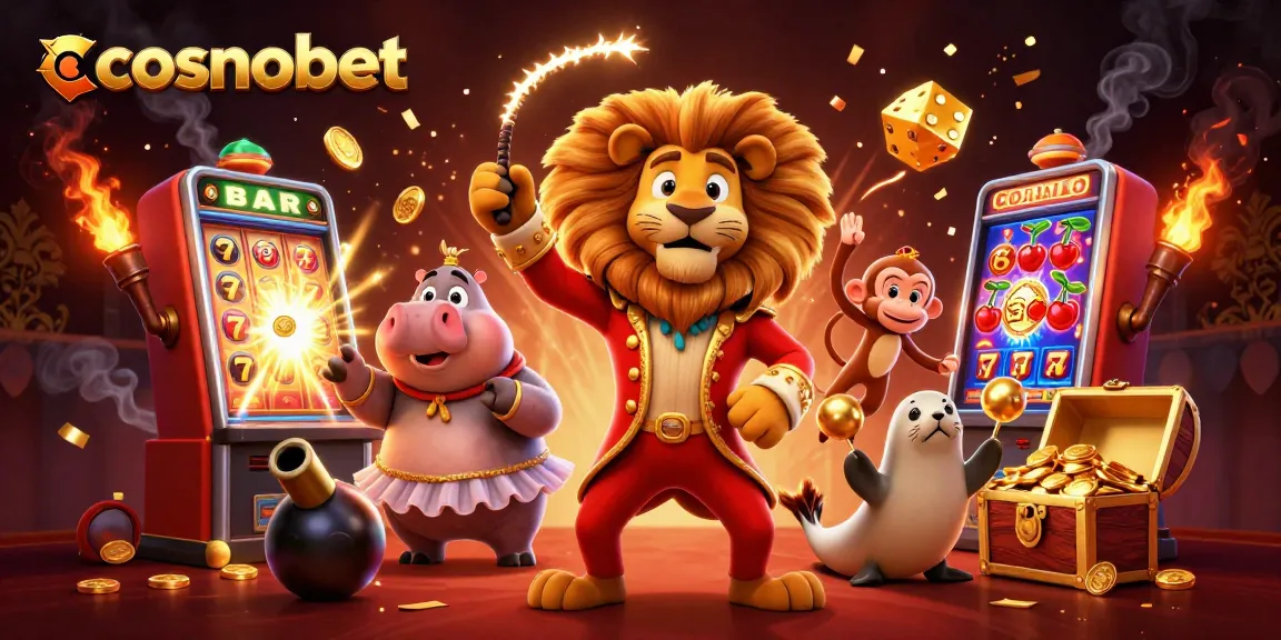 Experience thrilling casino excitement with Cosmobet in a vibrant, dynamic 3D illustration.