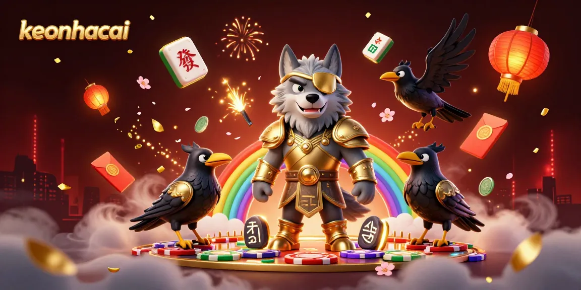Engage in strategy with keonhacai as Odin and ravens grace a casino world filled with fortune.