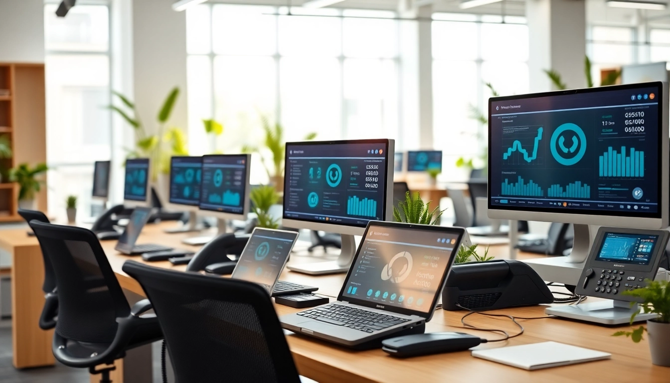 Enhance productivity with business telephone systems in a vibrant office environment.
