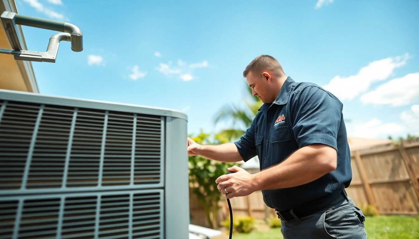 Air Conditioning Repair Tampa professional servicing an AC unit efficiently.