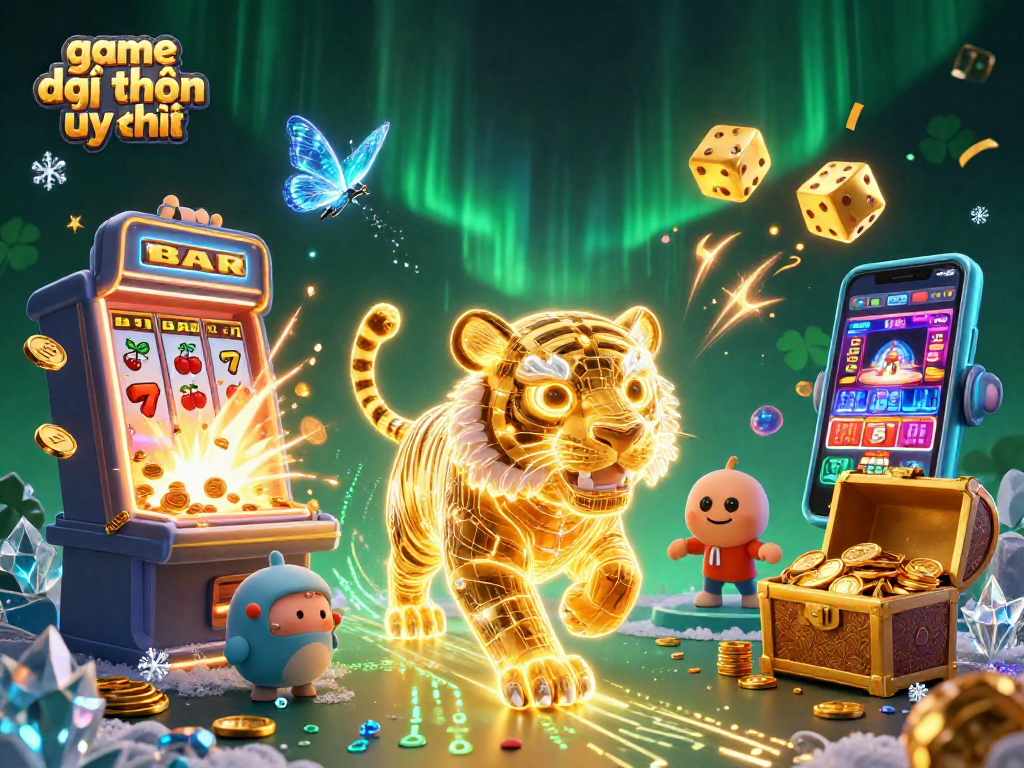 Experience game đổi thưởng uy tín in high-energy casino visuals filled with neon characters and vibrant elements.