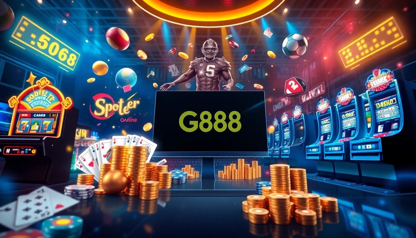 Exciting online gaming showcase at https://g88.de.com/, featuring card games, slots, and sports betting.