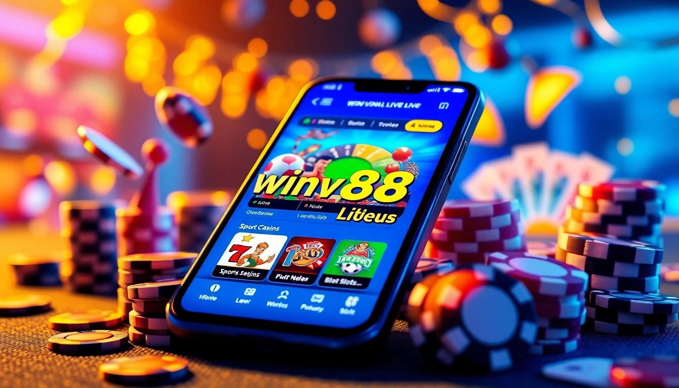 Discover excitement at winvn88.live, showcasing the vibrant world of online betting with sports, casino games, and captivating visuals.