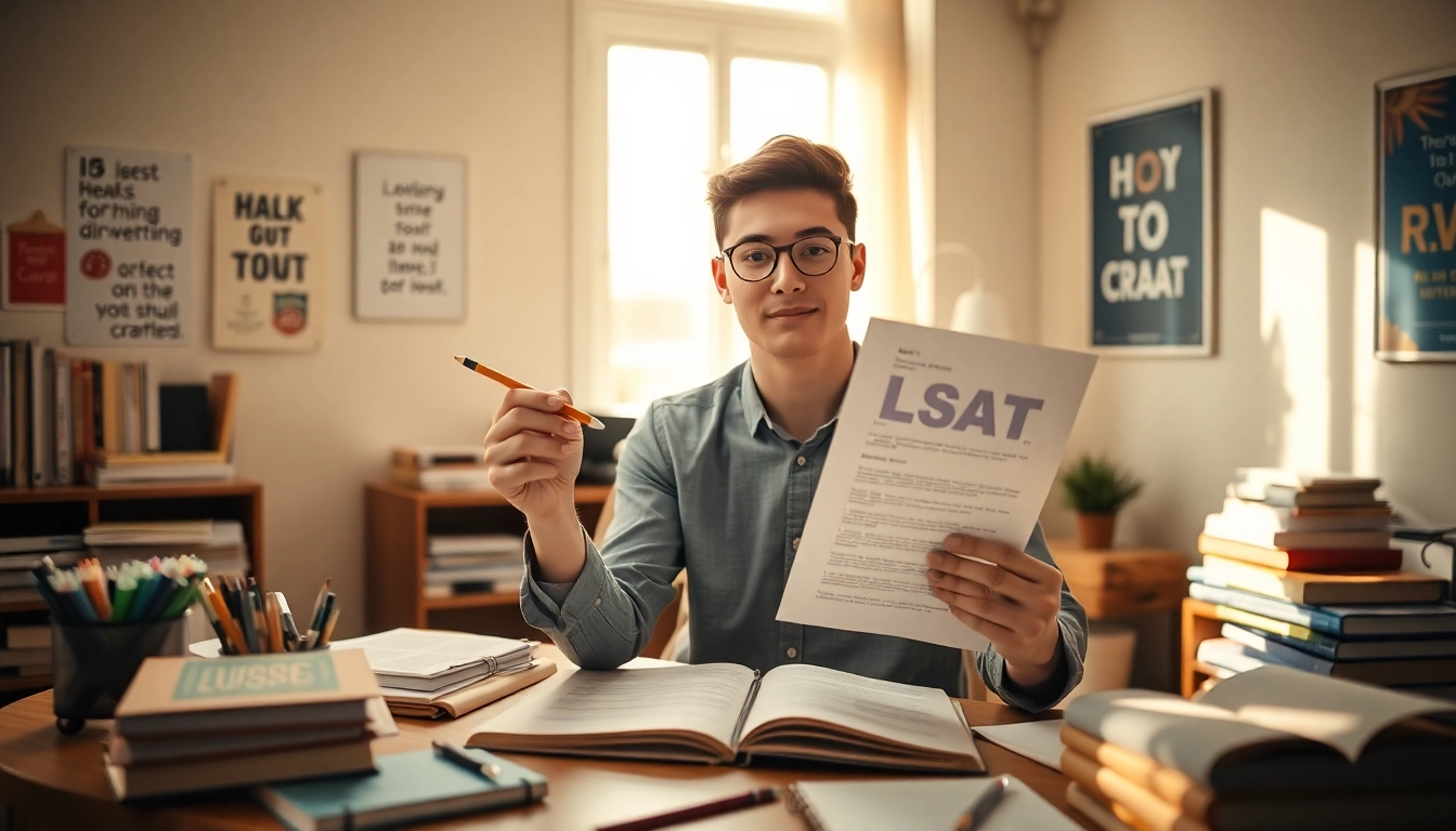Hire someone to take lsat for you with a focused student studying in a cozy room.