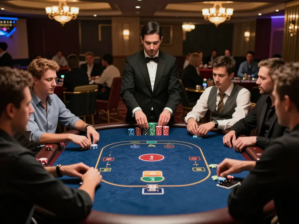 Players enjoying a thrilling game of poker at tg88 casino, showcasing strategic gameplay and excitement in a luxurious setting.