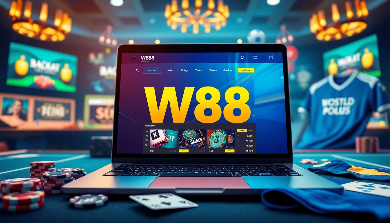 Exciting online betting scene showcasing W88.nyc's user-friendly interface with games like Baccarat and Blackjack.