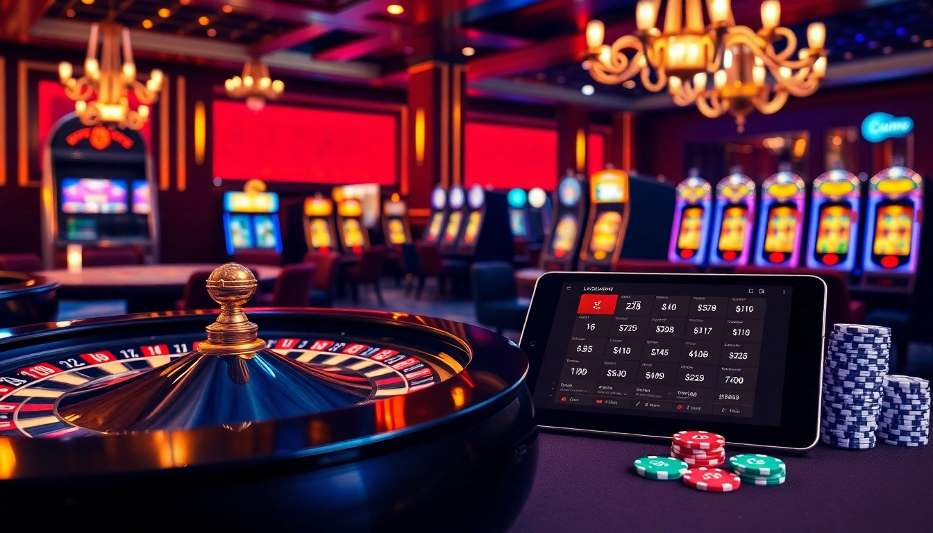 Experience the thrill of online betting at loto188.gb.net with vibrant casino visuals showcasing exciting games.
