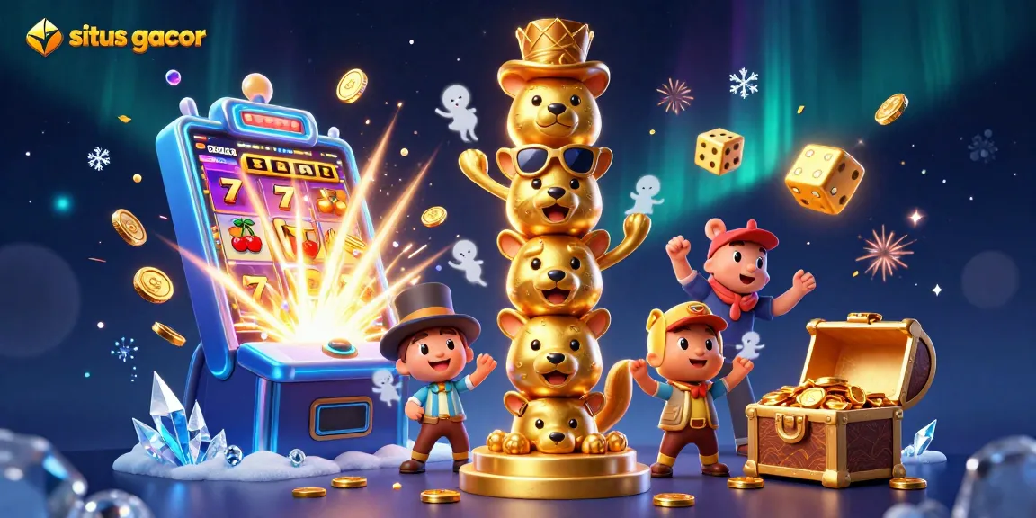 Experience the thrill of situs gacor with animated characters and jackpot excitement.