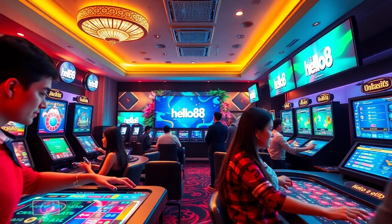 Experience online gaming excitement at hello88win.live with vibrant visuals of slots and sports betting.