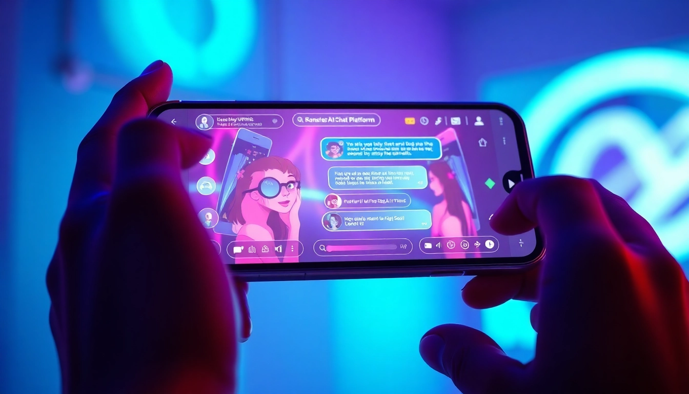 Engaging NSFW AI chat platform interface showcasing vibrant characters.
