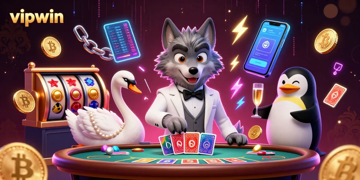 Engage with VIPWIN’s exciting 3D casino experience showcasing slot games, Bitcoin, and Ethereum.