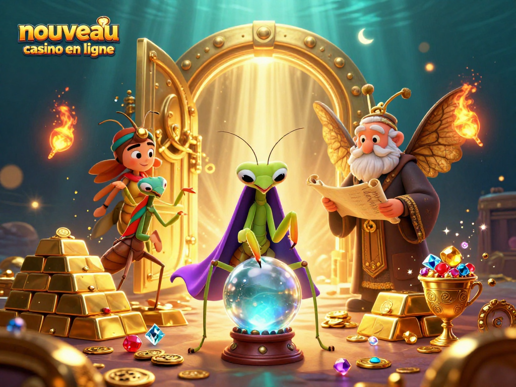 Découvrez des offres sur les nouveaux casinos en ligne avec des personnages mystiques et plein d'or.