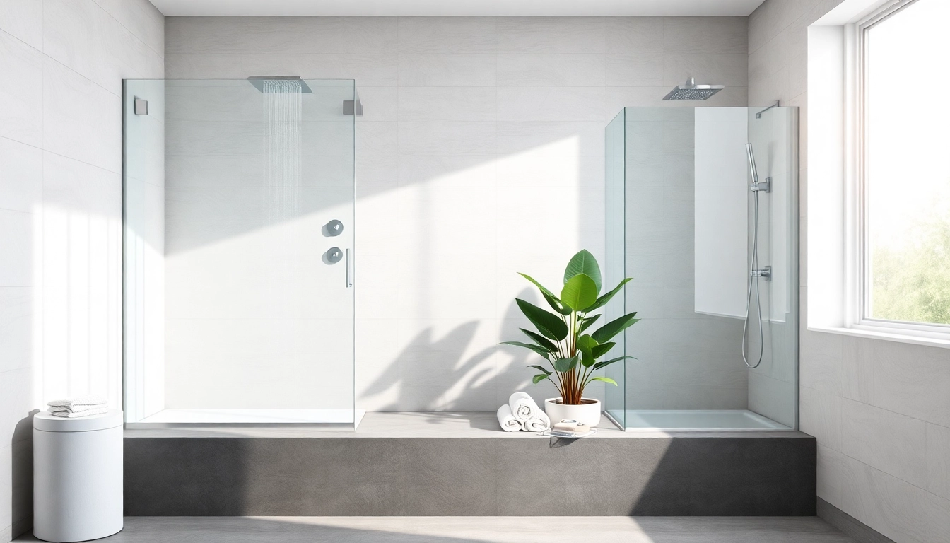 Experience elegant showers with a luxurious bathroom featuring modern fixtures and a fresh atmosphere.