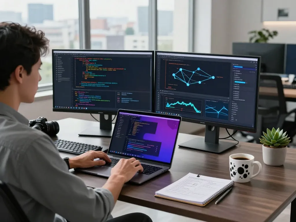 快连 enhances productivity in a modern tech workspace with optimized connectivity.