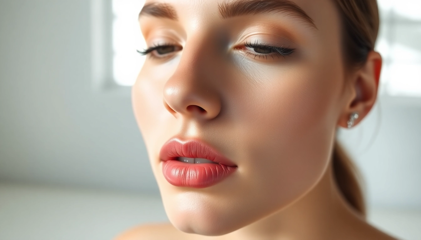 Close-up of a diamond nose stud showcased on a model, highlighting its elegance and beauty.