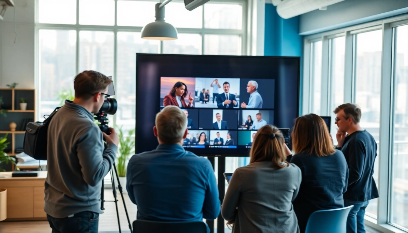 Engaging corporate video production toronto scene showcasing a creative team collaboration.