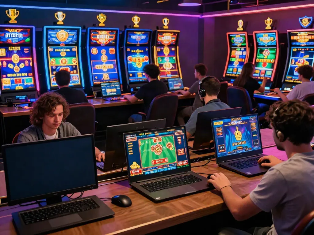 Exciting online gaming scene showing players engaging at LU88's platform, enhancing their gambling experience.