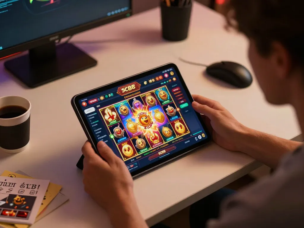 Engaging gameplay on SC88 casino app, showcasing vibrant slot game excitement.
