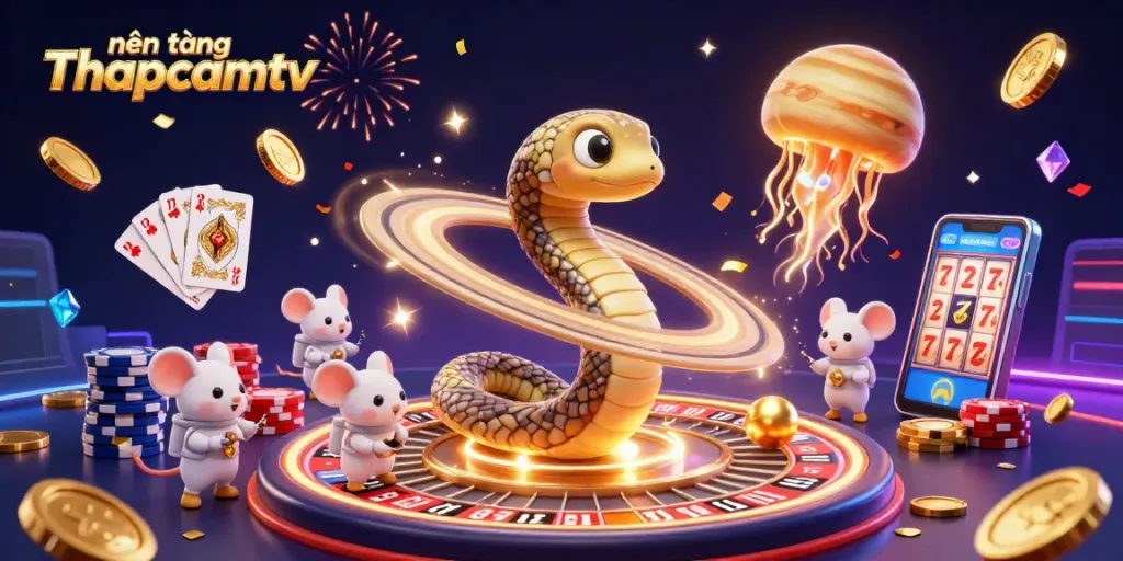 Experience excitement on nền tảng Thapcamtv as astronaut mice engage in cosmic betting fun
