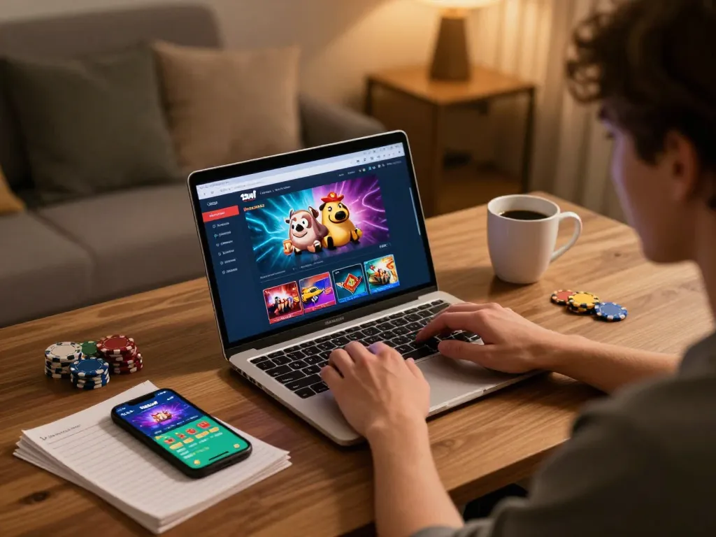 Engaging gameplay at 13win online casino with a player strategizing their next move.