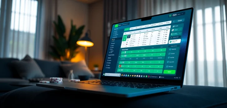 Engaging online betting interface on tk88win.live in a cozy living room.