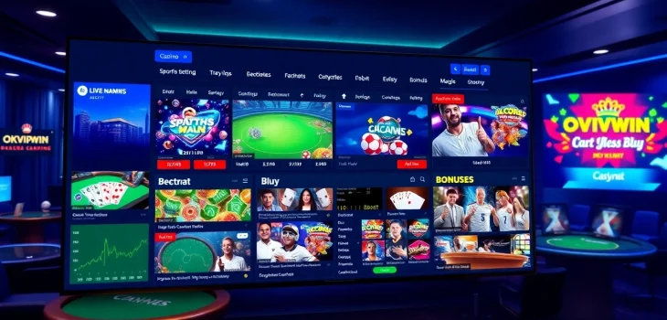 Explore the dynamic betting experience at okvipwin.live with a vibrant online interface showcasing casino games and sports betting.