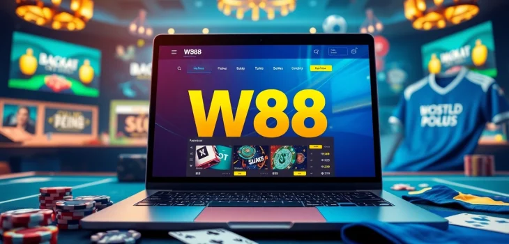 Exciting online betting scene showcasing W88.nyc's user-friendly interface with games like Baccarat and Blackjack.