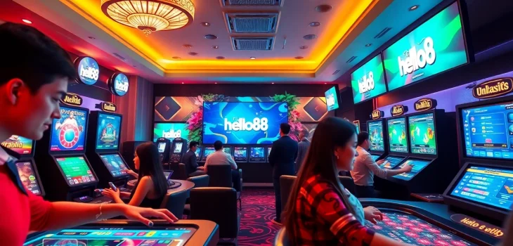 Experience online gaming excitement at hello88win.live with vibrant visuals of slots and sports betting.