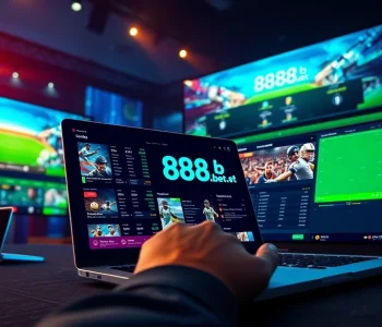 Engaging online betting interface of 888b.bet showcasing sports options and secure payment symbols.