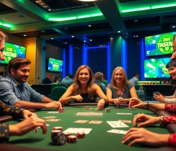 Exciting online gaming scene with players at topgamebaidoithuong.mx enjoying card games, reflecting an engaging and vibrant atmosphere.