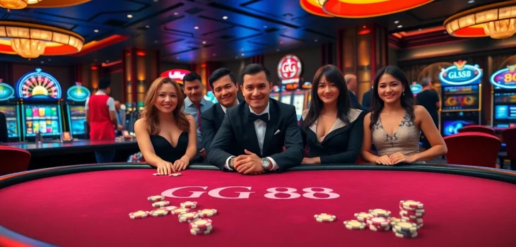 Players enjoying an exciting game at the GG 88 poker table, showcasing the thrill of winning.