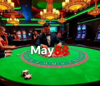 Engaging players at May88 blackjack table showcasing thrilling casino excitement.