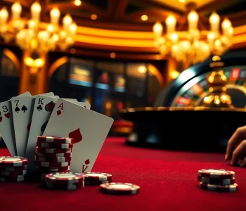 Capture the thrill of a poker game at 33WIN Casino with chips and cards in focus.