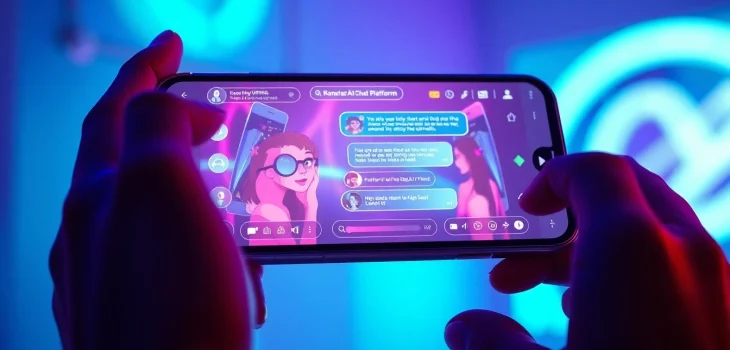 Engaging NSFW AI chat platform interface showcasing vibrant characters.