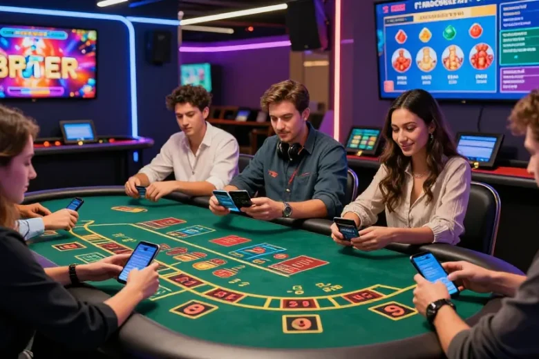 Players enjoying interactive games at credit card casinos showcasing live dealer excitement and secure transactions.